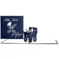 Colognecards Pop-Up Karte Kinderwagen blau