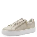 Tamaris Damen Low-Top Sneaker, Frauen Sneaker,Wechselfußbett,Comfort Lining,Copper,einlege-Sohle,Ivory Copper,Old Rose,pink,Ivory/Gold,41 EU