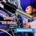 KLAUKE Aderendhülsen 1,5mm² 100 Stück 4728 isoliert Aderendhülse Schwarz