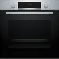 Bosch Serie 4 HBA514BS3, Medium, Elektrischer Ofen, 71 l, 3400 W, 71 l, Lüfterbetrieben - Schwarz/Silber
