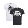 Lonsdale Herren T-Shirt normale Passform Doppelpack DILDAWN