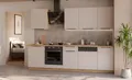 Kuechen-preisbombe Küche Solano Basic 280 cm Küchenzeile Küchenblock Einbauküche Kaschmir beige matt + Eiche Artisan matt