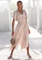 Maxikleid, mit Animalprint, luftiges Sommerkleid mit Schlitzen, Gr. 46 - N-Gr, sand-beige bedruckt N-Gr