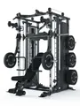 ATLETICA Fortress Multipresse Set | TARGET | Mit B6 Hantelbank, Jammer Arms, Smith Machine & 360° Cable Cross | Kabelzug mit 180 kg Steckgewichten
