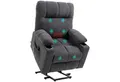 HOMCOM Massagesessel Sessel mit Aufstehhilfe, Elektrischer Kinosessel mit Massagefunktion