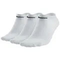 Nike Unisex Everyday Cushioned Training No-Show Socks (3 Pairs) weiß