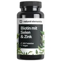 natural elements Biotin, Selen & Zink – Haut, Haare & Nägel – 365 Tabletten – Ohne Magnesiumstearat
