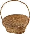 Dekoleidenschaft Präsentkorb "Natur" groß, aus Weide, Geschenkkorb leer, Henkelkorb, Weidenkorb, Dekokorb, Geschenkekorb, Flechtkorb