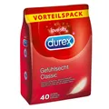 40-er Durex Kondome Classic 56mm Gefühlsecht hauch-dünn mit Easy-on Safer Sex