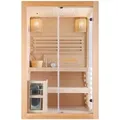 Sanotechnik Sauna, Natur, Holz, Glas, Hemlocktanne, 120x200x130 cm, Freizeit, Wellness, Sauna