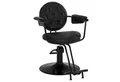 Barberpub Stuhl BarberPub Friseurstuhl Friseureinrichtung 3159 (Schwarz), Friseursessel mit Retro-/ Vintage Stil