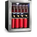Klarstein - Beersafe M Kühlschrank 33 Liter 2 Böden Panoramaglastür Edelstahl