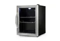 Klarstein Getränkekühlschrank Beersafe M Getränkekühlschrank 33 L Glastür Edelstahl 2 Böden, 55.2 cm hoch, 40.3 cm breit, Mini Kühlschrank Bierkühlschrank klein Getränkekühlschrank mit Glastür
