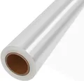 JOYIT Geschenkfolie Transparent rollen 80cm x 30m (80cm faltet sich auf 40cm) – 3 Mil Dicke Zellophanfolie, Durchsichtige Folie für Geschenke & Klarsichtfolie Geschenkfolie