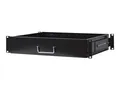 Intellinet 19" Schublade, 2 HE, 350 mm Fachbodentiefe, ausziehbar, schwarz - Rack Storage Drawer - Schwarz, RAL 9005 -