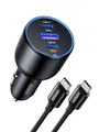 UGREEN Zigarettenanzünder USB C 130W USB C Autoladegerät 3-Port KFZ Ladegerät mit Type-c Kabel kompatibel mit MacBook, iPhone 17-12 Serie, iPad Serie, Galaxy S25/S24 und mehr