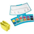 Pelikan Farbkasten ProColor® Türkis/Neongelb 12 Farben Malkasten Schulmalfarben