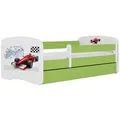 Raumhirsch Furniture Kinderbett, Grün, Holzwerkstoff, 1-Sitzer, 1 Schubladen, Rechteckig, 80x180 cm, FSC 100%, Kinder- & Jugendzimmer, Kindermöbel, Kinderbetten, Kindereinzelbetten