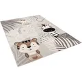 Pergamon Kinder Teppich Softstar Kids Safari Friends Grau 160x230cm