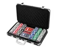Copag Poker Set Pokerkoffer - 300 Chips (11,5 g), 2X Pokerkarten Decks Plastik, Dark Aluminum - Casino Quality