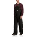 Carhartt, Herren, Lockere Segelleinen-Latzhose, Schwarz, W34/L32