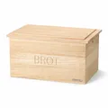 Continenta Brotkasten Brotbox Brotbehälter mit Schneidebrett Gummibaumholz