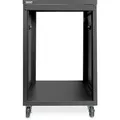 DIGITUS 16HE AVS Rack, 780 x 507 x 460 mm Gewindelöcher, Rollen, schwarz