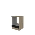 Flex-Well Herdumbauschrank "Capri", BxT: 60 x 60 cm, Holzwerkstoff, Front mit Antifingerprint-Effekt - schwarz