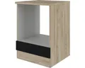 Flex Well Herdumbauschrank Capri BxTxH 60 x 60 x 85 cm schwarz matt antifingerpr