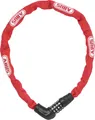 ABUS Kettenschloss Steel-O-Chain 5805C – Zahlenschloss aus 5 mm starken Stahlkette – ABUS-Sicherheitslevel 4 – 75 cm – Rot