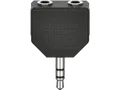 HAMA 3.5-mm-Klinken-Stecker auf 2 x 3.5-mm-Klinken-Kupplung, Audio-Adapter Kunststoff