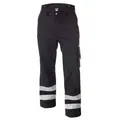 Arbeitshose mit Reflexstreifen, SCHWARZ, Gr. 63