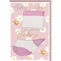 Verlag Dominique Grußkarten Geburt - Baby - Freudiges Ereignis - Karte mit Umschlag - Socken rosa