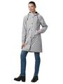 Ragwear Damen leichter wasserdichter Übergangsmantel aus einem reflektierendem Material mit Kapuze Husty Rainy YOUMODO Light Grey Gr. L