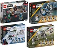 LEGO Star Wars Battle Packs 75267, 75359, 75320, 75345, Mandalorian, Clones, Neu
