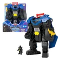 Fisher-Price Imaginext DC Super Friends Batman Flug-Mech mit Lichtern, Soundeffekten und Bewegungs sowie Einer ca. 7 cm großen Actionfigur, ca. 37 cm großes Spielzeug mit Starter und Scheiben, JDL03