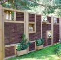 T&J LABO-3D Weidengeflechtzaun 180x180 mit 4 Fenster