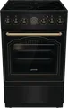 Gorenje Standherd GECS5B70CLB | Elektro-Backofen 70L | Glaskeramik-Kochfeld | AirFry | ExtraSteam | Schwarz, A (Spektrum:  bis D)