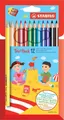 Dreikant-Buntstift - STABILO Trio dick - 12er Pack - mit 12 verschiedenen Farben