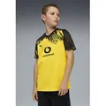 PUMA Fußballtrikot BVB HOME JERSEY REPLICA JR WITH SPONSOR für Fußball, aus Polyester, ohne Kapuze, sportlicher Stil gelb 152 EU