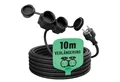 greate. 2fach Verlängerungskabel 10m - wasserdicht, Mehrfachsteckdose, 3500 W Verlängerungskabel, (1000 cm)