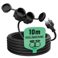 greate 10m Outdoor Verlängerungskabel außen Stromkabel Garten Kabel IP44