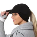 Winter Mütze mit Loch für Zopf – Fleece Cap Damen Pferdeschwanz – Trailblazer...