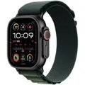 Apple Watch Ultra 2 Schwarz Titanium Alpine Loop Dunkelgrün L 2024 GPS + Cellular 49mm