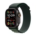 Apple Watch Ultra 2 LTE 49mm schwarzes Titan Gehäuse mit dunkelgrünem Alpin Armband - L MX4T3FD/A
