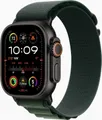 Apple Watch Ultra 2 GPS + Cellular 49mm Black Titanium mit Dark Green Alpine Loop large