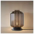 s.luce Tischleuchte Velo Glas-Tischleuchte mit Schalter Rauch, Schwarz Ø 25 cm x 30 cm