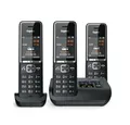 Gigaset COMFORT 550A Trio schwarz Schnurloses Telefon Schnurloses DECT-Telefon