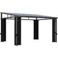 vidaXL Pavillon mit Vorhängen 405x294x244 cm Anthrazit 48599