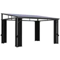 vidaXL Pavillon mit Vorhängen 405x294x244 cm Anthrazit